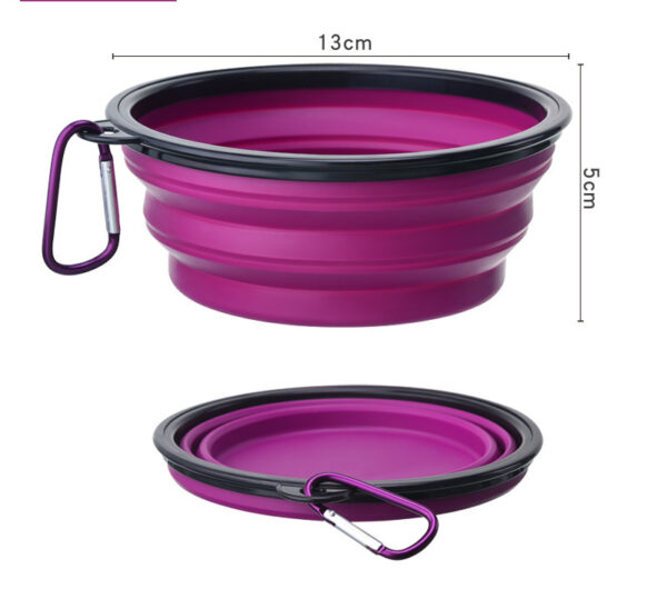 Outdoor Portable Folding Bowl For Dogs And Cats With Keychain - Image 4