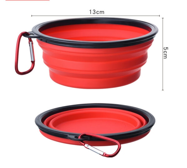 Outdoor Portable Folding Bowl For Dogs And Cats With Keychain - Image 3