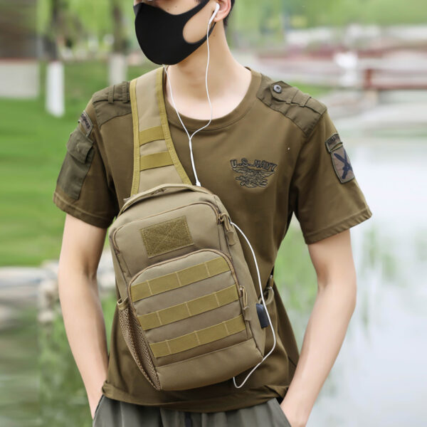 Outdoor Lure Camouflage Large Capacity Multi-functional Men's Shoulder Crossbody Tactical Chest Bag