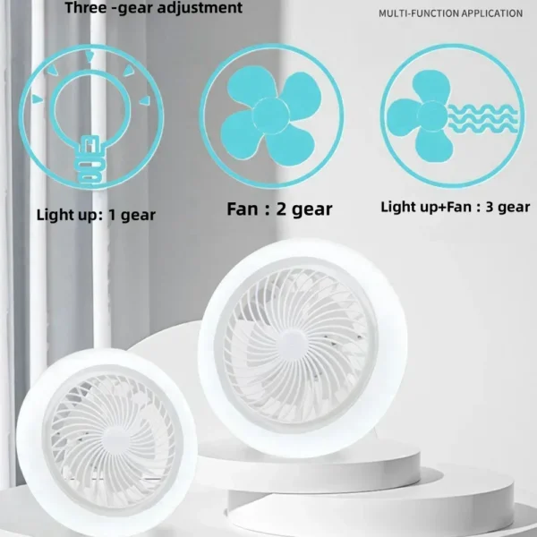 New LED Fan Light for Home Living Room Three Color Ceiling Fan Light Remote Control and Switching to Bedroom Fan Light 5