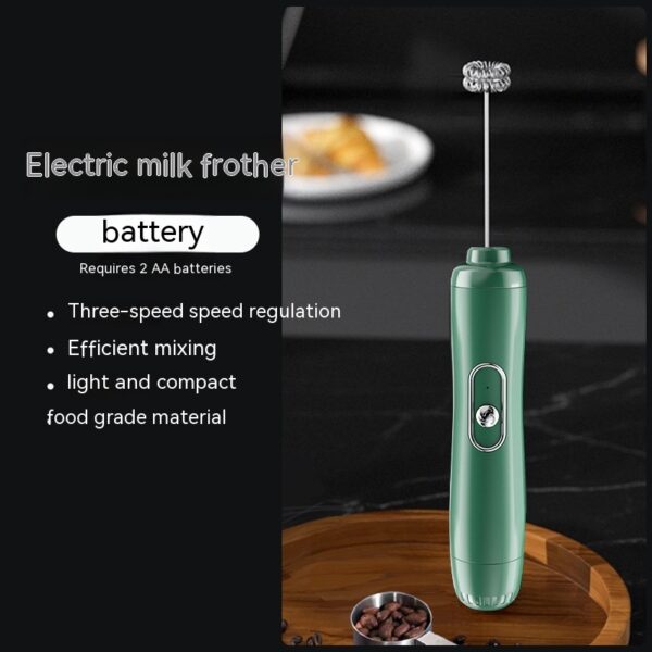 Milk Frother Egg Beater Coffee Frother Household Electric Milk Stirring Battery Handheld Blender - Image 5