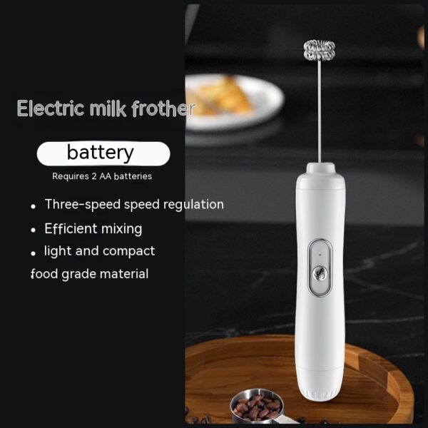 Milk Frother Egg Beater Coffee Frother Household Electric Milk Stirring Battery Handheld Blender - Image 3