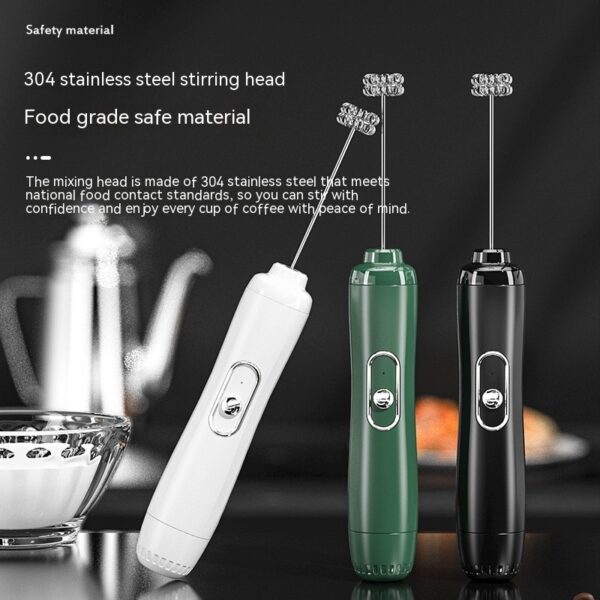 Milk Frother Egg Beater Coffee Frother Household Electric Milk Stirring Battery Handheld Blender - Image 10