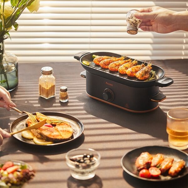 Mini Barbecue Plate Electric Baking Pan Grill Household Smoke-free - Image 2