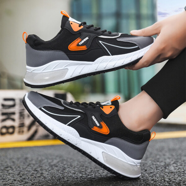 Color-blocked Sneakers Fashion Breathable Lace Up Mesh Sports Shoes For Men Casual Outdoor Running Walking Shoes - Image 10